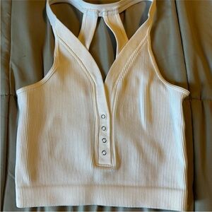 NWOT ZENANA Ribbed Henley Button Bralette Brami